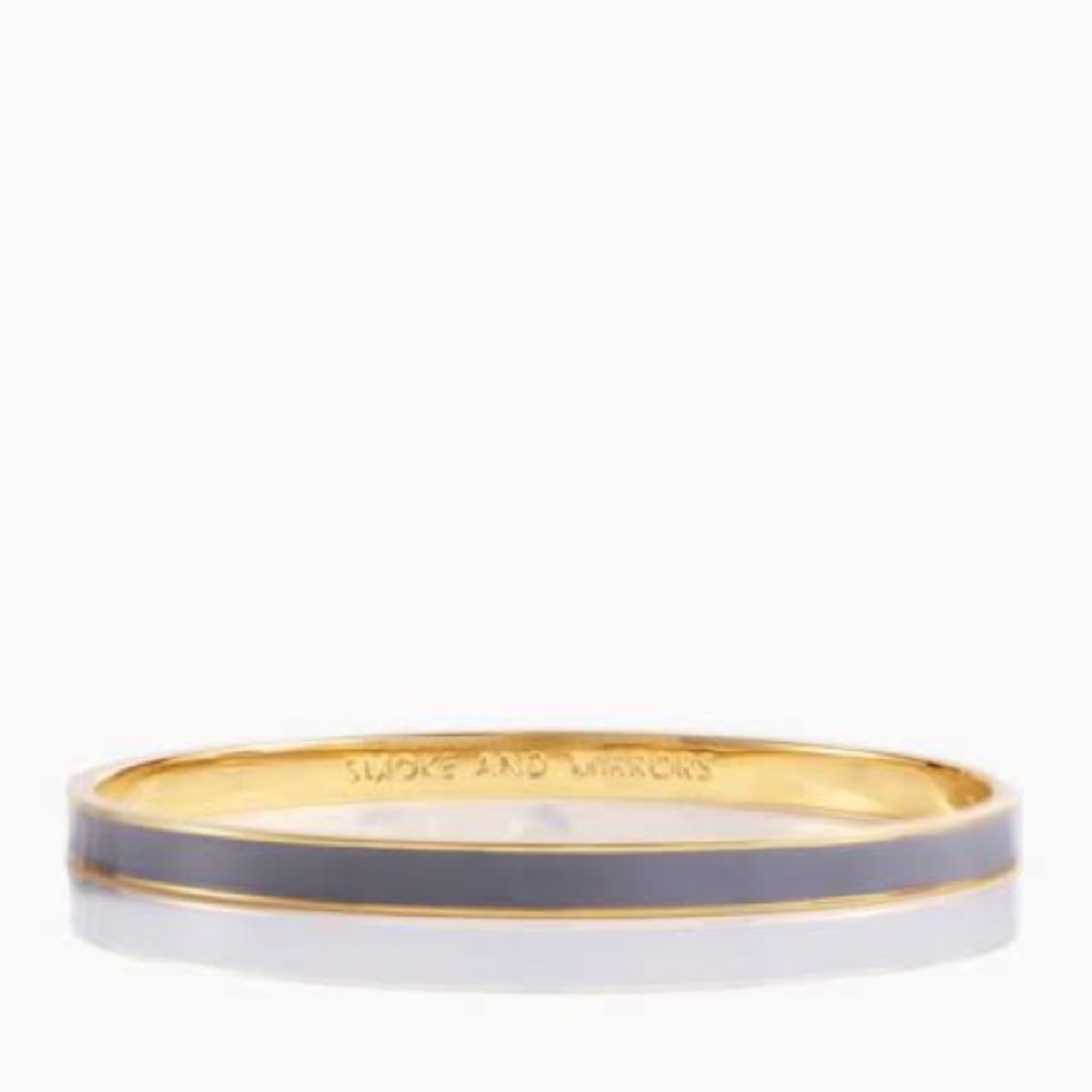 Kate spade smoke and mirrors gray bangle bracelet